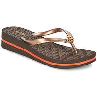 MICHAEL Michael Kors BEDFORD FIPFLOP STRIPE women\'s Flip flops / Sandals (Shoes) in brown