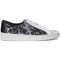 MICHAEL Michael Kors Michael Kors Frankie sneaker in black and grey satin with floral women\'s Trainers in black