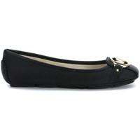 MICHAEL Michael Kors Michael Kors Fulton Moc flat sneakers in black saffiano leather women\'s Shoes (Pumps / Ballerinas) in black