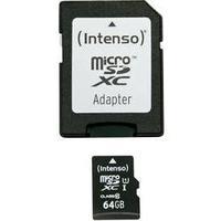 microSDXC card 64 GB Intenso Premium Class 10, UHS-I incl. SD adapter