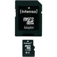 microSDHC card 8 GB Intenso 8 GB Micro SDHC-Card Class 10 incl. SD adapter