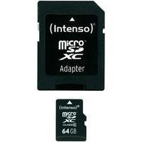 microSDXC card 64 GB Intenso High Performance Class 10 incl. SD adapter