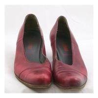 Miu Miu, size 6/39 red kitten heeled court shoes