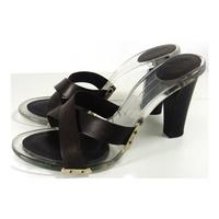 Michael Kors Size 7 Luxury Translucent and Black Block Heeled Sandals