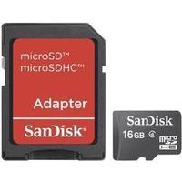 microSDHC card 16 GB SanDisk Micro SD Karte 16 GB Class 4 incl. SD adapter