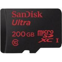 microSDXC card 200 GB SanDisk Ultra Android Class 10, UHS-I incl. SD adapter, incl. Android software