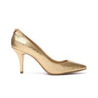 Michael Kors Gold Reptile Leather Shoe