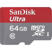 microSDXC card 64 GB SanDisk Ultra Class 10, UHS-I incl. SD adapter