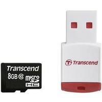 microSDHC card 8 GB Transcend 8GB CL10 MICRO SDHC card and USB Class 10 incl. USB card reader