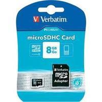microSDHC card 8 GB Verbatim MICRO SDHC 8GB CL 10 ADAP Class 10 incl. SD adapter