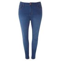 mid wash pear fit skinny jeans denim