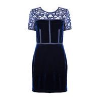 Millie Mackintosh Navy Velvet And Lace Dress