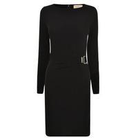 michael michael kors ruched long sleeve dress