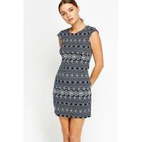 Mixed Print Bodycon Dress