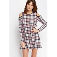 Mini Pink Checkgrid Dress