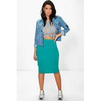 Midi Jersey Tube Skirt - jade