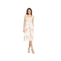 Miss Selfridge Shirred Smock Dress With Bow Straps