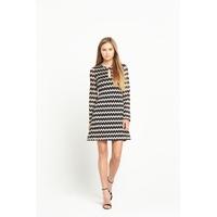 Miss Selfridge Lurex Zig Zag Dress