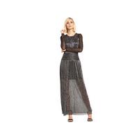 Miss Selfridge Mesh Sleeve Plisse Maxi Dress