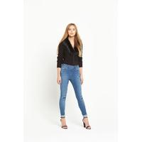 Miss Selfridge Short Fur Collar Jacket