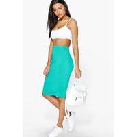 Midi Jersey Tube Skirt - green