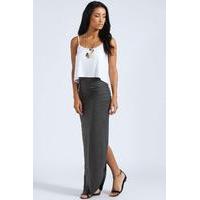 Michelle Viscose Maxi Skirt - charcoal