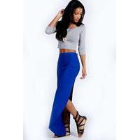 Michelle Viscose Maxi Skirt - cobalt