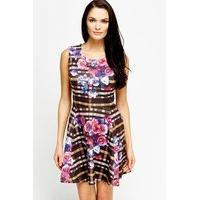 Mix Print Swing Dress