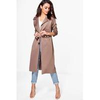 military style duster mocha
