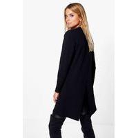 midi length split back duster black