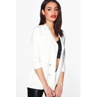 military style blazer cream