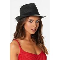 micha black straw hat