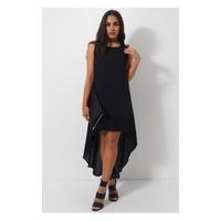 Mia Black Dipped Hem Maxi Dress