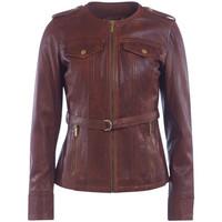 MICHAEL Michael Kors Michael Kors vintage nappa leather jacket women\'s Jackets in brown