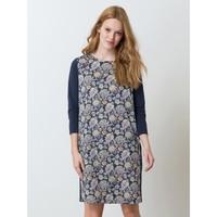 Mixed-media sheath dress with Liberty Louis print, HISHIO