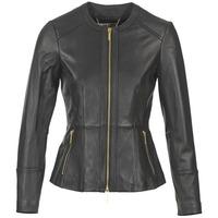 michael michael kors fosada womens leather jacket in black