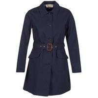 michael michael kors two tone trench womens trench coat in blue