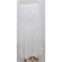 Minuet size 12 cream skirt with multi-coloured stripes