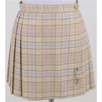 Miss Selfridge size 10 beige checked skirt