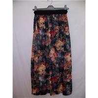 miss selfridge size 6 multi coloured calf length skirt