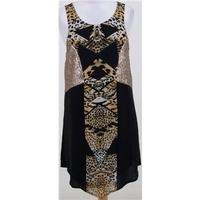 Minkpink, size S black mix leopard print dress