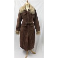 Miss Posh Large Brown Needle Cord Calf Length Coat. Miss Posh - Size: L - Brown - Smart jacket / coat