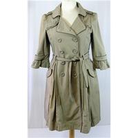 miss selfridge camel raincoat size 12