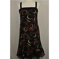 Minuet-Size 16-Black Patterned-Sleeveless Dress.