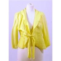 Minuet BNWT Size 14 Primrose Yellow Sheer Bolero Jacket