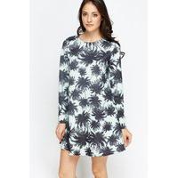 Mint Palm Tree Print Dress