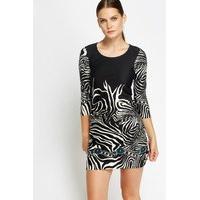 Mixed Print Mini Dress