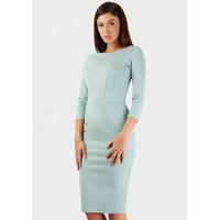 Mint 3/4 Sleeve Ponte Bodycon Dress