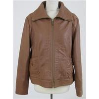 michael kors size xl brown leather jacket