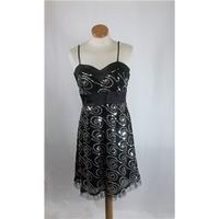 MISS HARVEY Size 12 Black/Silver Dress